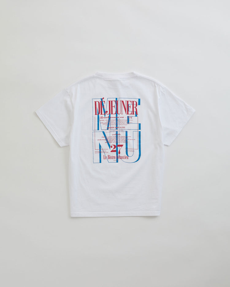 THE SHINZONE / BISTRO MENU TEE WHITE