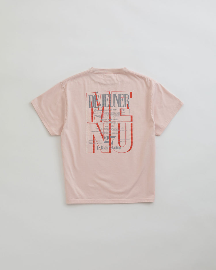 THE SHINZONE / BISTRO MENU TEE PINK