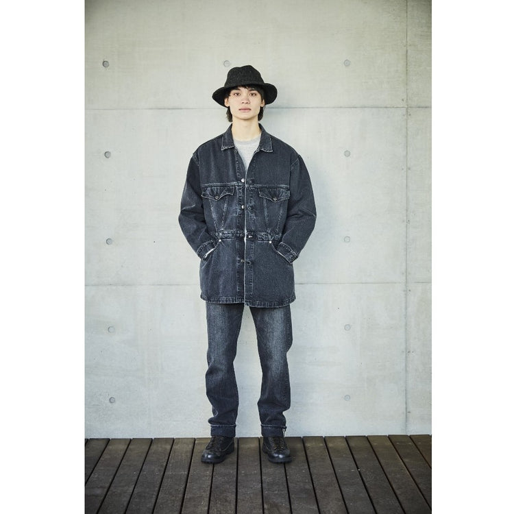 orslow / DENIM HALF COAT BLACK DENIM STONE