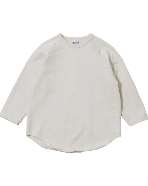 WALLA WALLA SPORT 9oz FLEECE 3/4 BASEBALL SWEAT IVORY