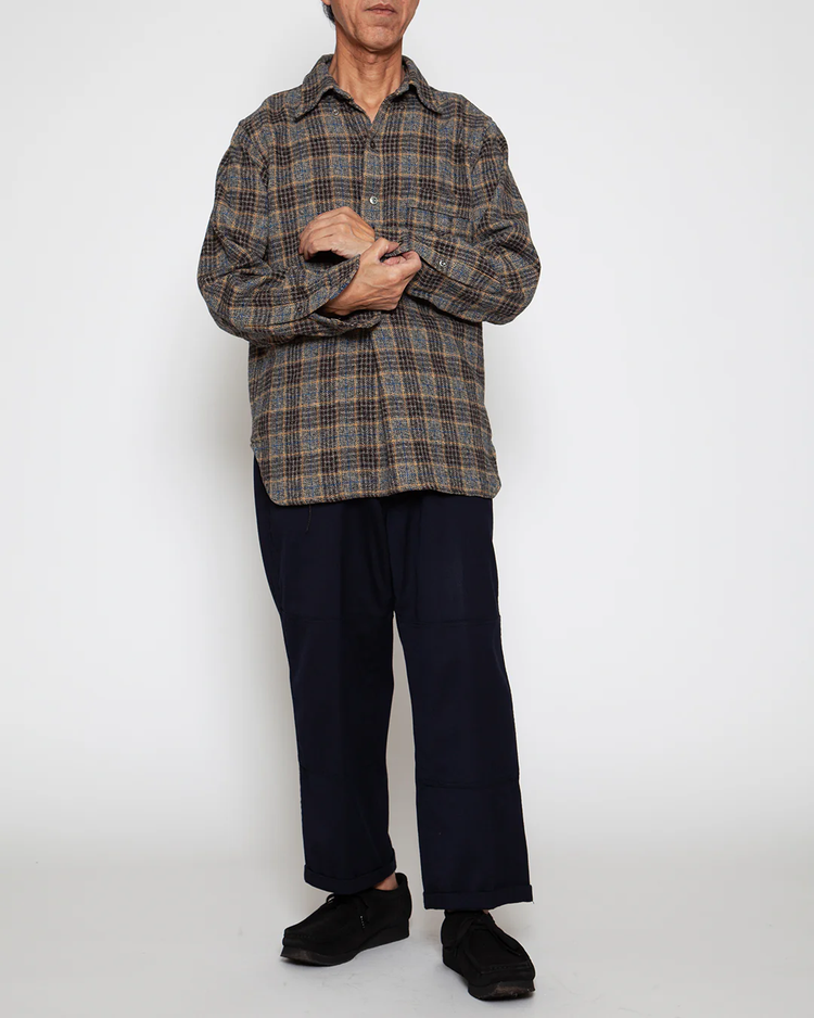 THE CORONA UTILITY CS005 - W.C.W SHIRT PULLOVER / Grey × Brown