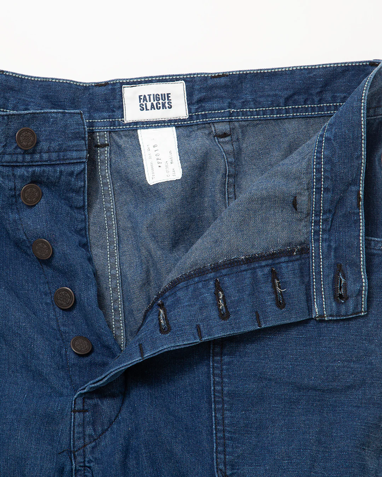 FATIGUE SLACKS  FP015 UTILITY NAVY SLACKS  Indigo w Bio-wash