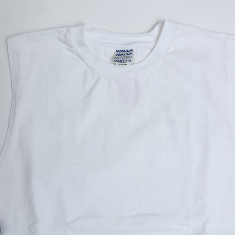 WALLA WALLA SPORT/　9oz TUBE SLEEVELESS TEE WHITE