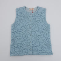 MEYAME / FLOWER QUILTING VEST BLUE