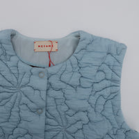 MEYAME / FLOWER QUILTING VEST BLUE