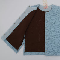 MEYAME / FLOWER QUILTING VEST BLUE