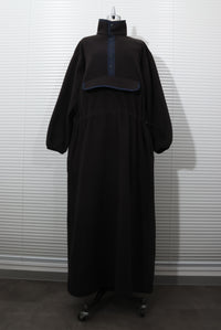 MEYAME / FLLECE SNAP LONG DRESS OLIVE