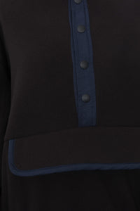 MEYAME / FLLECE SNAP LONG DRESS OLIVE