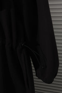 MEYAME / FLLECE SNAP LONG DRESS OLIVE