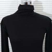 MEYAME / SOFT RIB TURTLENECK BLACK