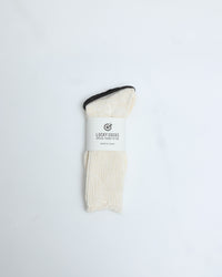 ラッキーソックス / ミックスリブソックス オフホワイト