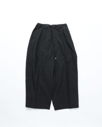 HAVERSACK / C/Lタイプライター ツープリーツ ワイドパンツ BLACK