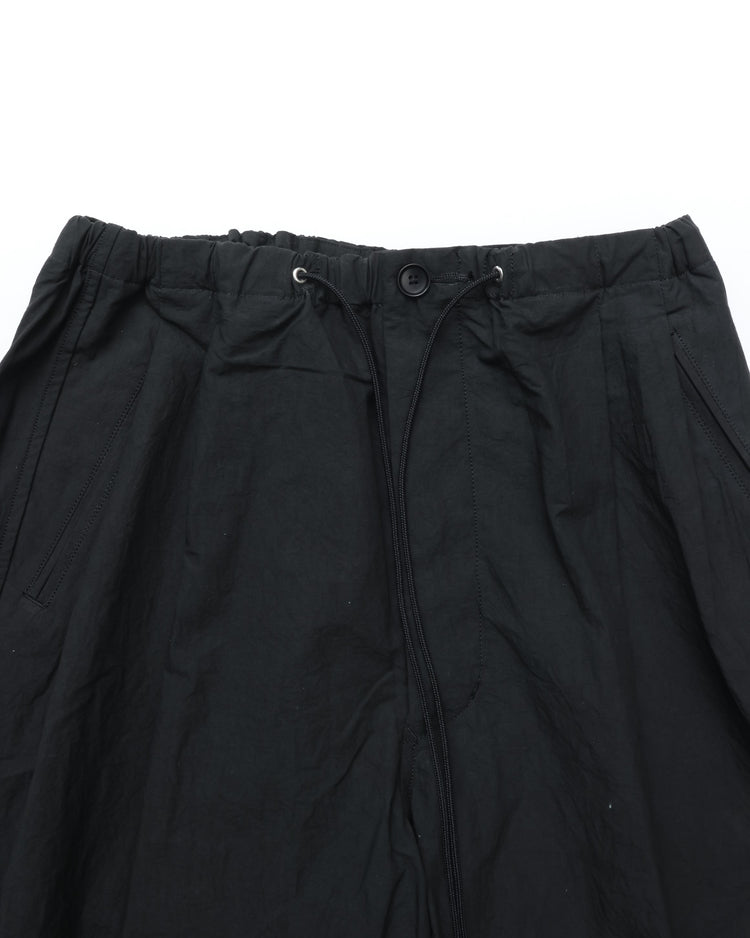 HAVERSACK / C/Lタイプライター ツープリーツ ワイドパンツ BLACK