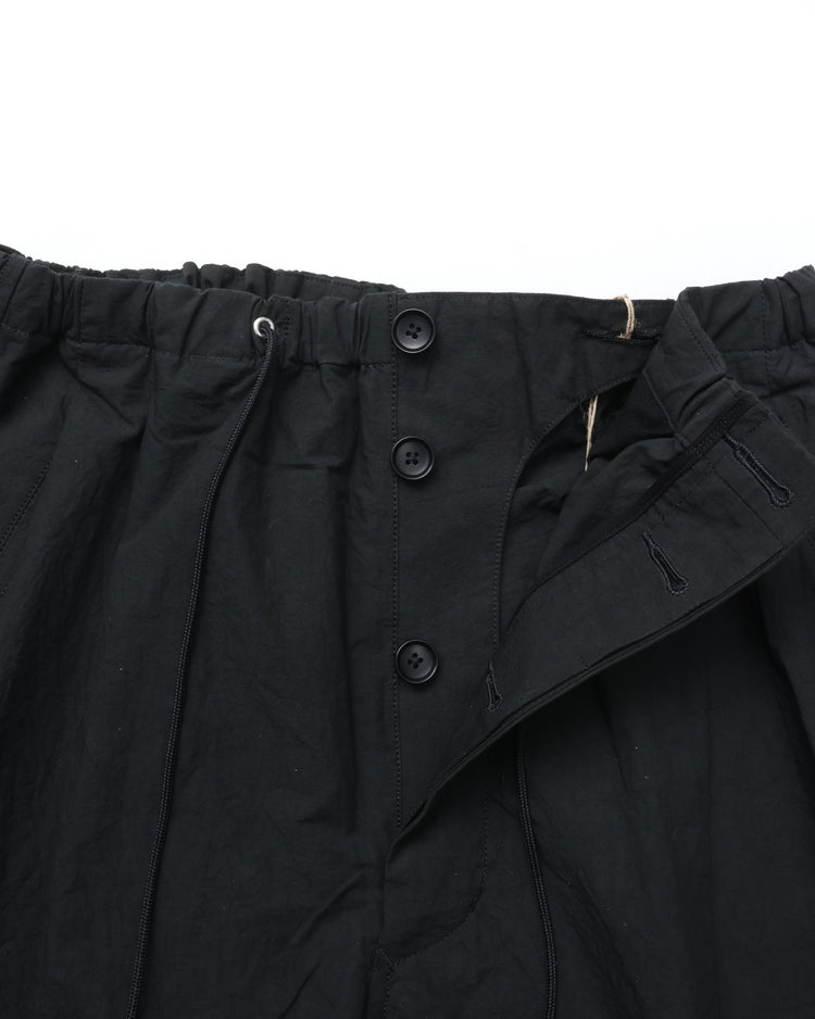 HAVERSACK / C/Lタイプライター ツープリーツ ワイドパンツ BLACK