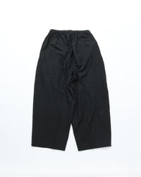 HAVERSACK / C/Lタイプライター ツープリーツ ワイドパンツ BLACK