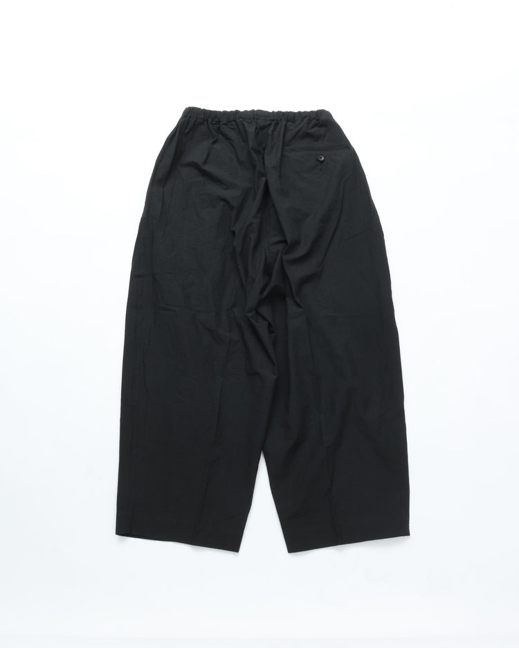 HAVERSACK / C/Lタイプライター ツープリーツ ワイドパンツ BLACK