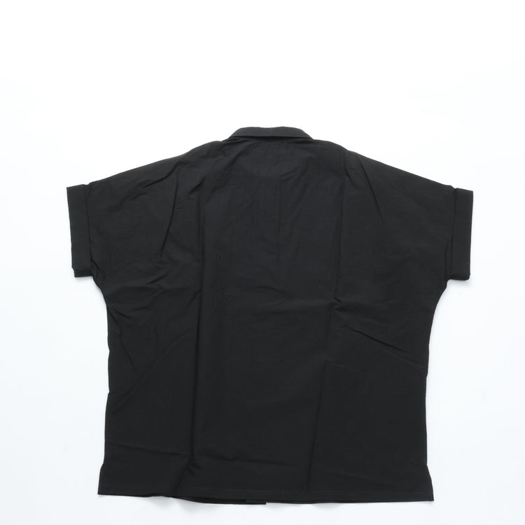 HAVERSACK / C/Lタイプライタードルマン半袖レギュラーシャツ BLACK