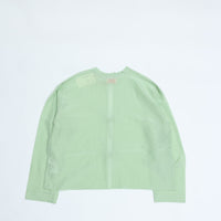 MEYAME / COTTON SILK BLOUSE JACKET GREEN