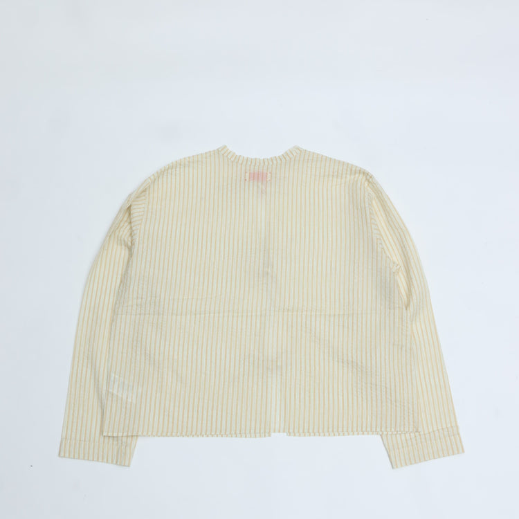 MEYAME / LIGHT COTTON STRIPE BLOUSE YELLOW