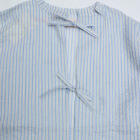 MEYAME / LIGHT COTTON STRIPE BLOUSE BLUE