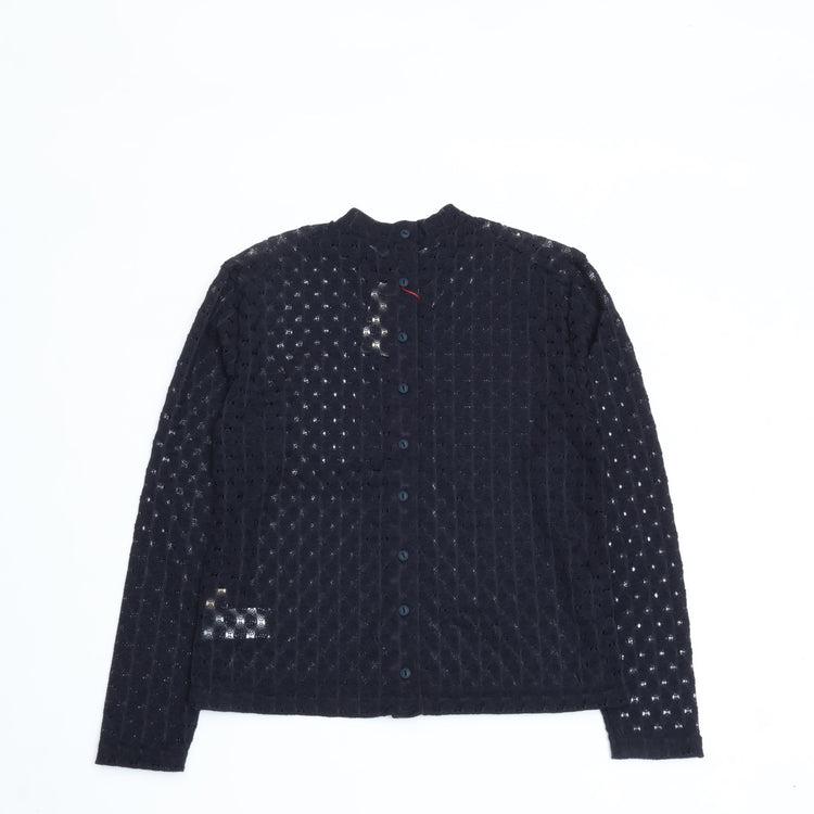 MEYAME / FRONT & BACK LACE PULLOVER　NAVY