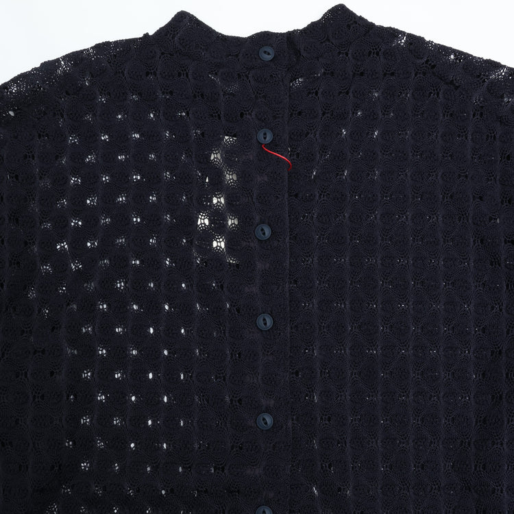 MEYAME / FRONT & BACK LACE PULLOVER　NAVY