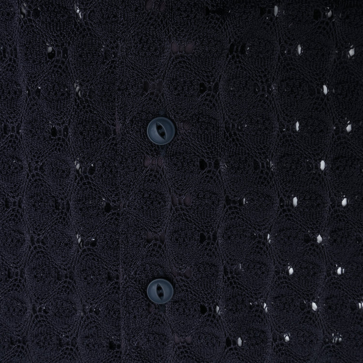 MEYAME / FRONT & BACK LACE PULLOVER　NAVY