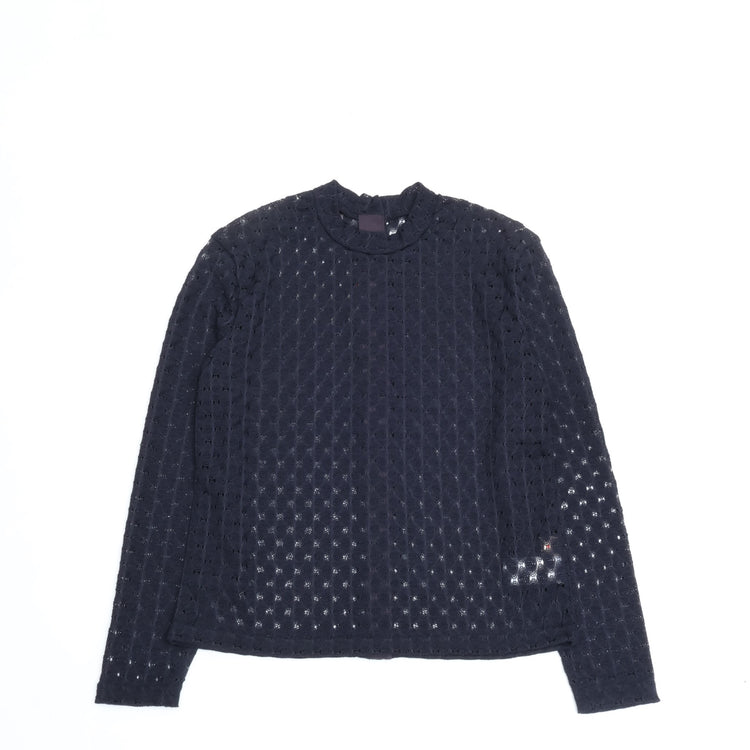 MEYAME / FRONT & BACK LACE PULLOVER　NAVY
