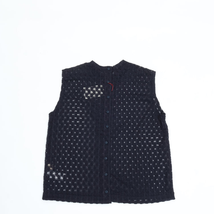 MEYAME / FRONT & BACK LACE SLEEVELESS NAVY