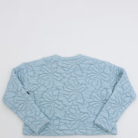 MEYAME / FLOWER QUILTING PULLOVER LIGHT BLUE