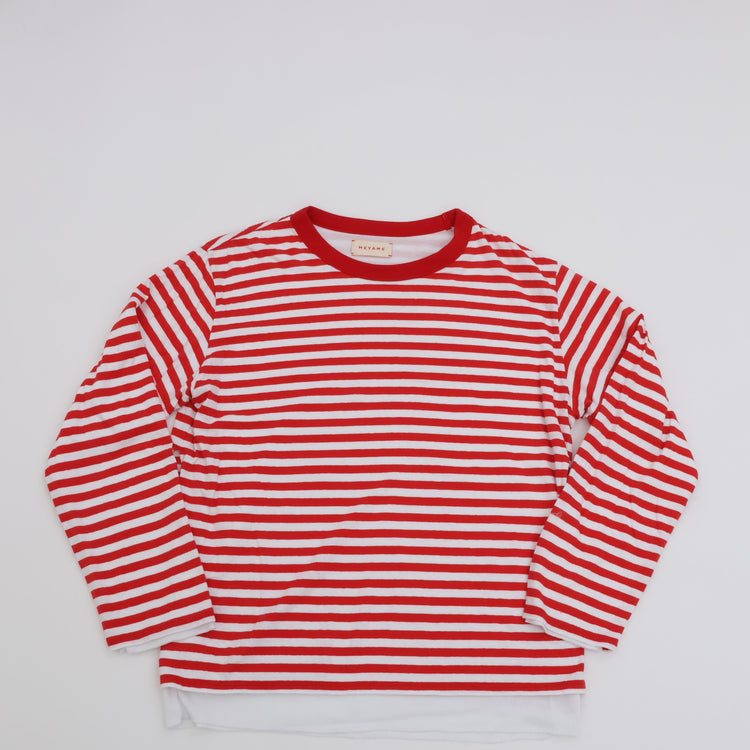 MEYAME / BORDER DOUBLE LONG SLEEVE TEE