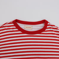 MEYAME / BORDER DOUBLE LONG SLEEVE TEE WHITE*RED