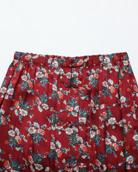THE SHINZONE / FLOWER BOUQUET PRINTED SATIN SKIRT 24 RED