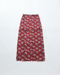 THE SHINZONE / FLOWER BOUQUET PRINTED SATIN SKIRT 24 RED