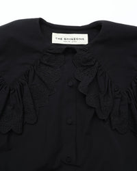THE SHINZONE / LACE COLLAR BLOUSE 07 BLACK