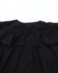 THE SHINZONE / LACE COLLAR BLOUSE 07 BLACK