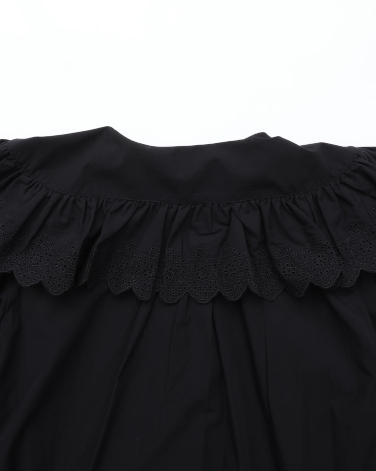 THE SHINZONE / LACE COLLAR BLOUSE 07 BLACK