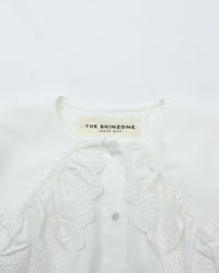 THE SHINZONE / LACE COLLAR BLOUSE 01 WHITE