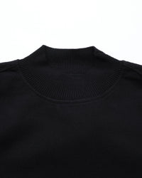 Yonetomi   WAVE COTTON BASQUE KNIT PULLOVER  MOCK・SOLID