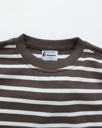 Yonetomi   WAVE COTTON BASQUE KNIT PULLOVER  CREW BORDER