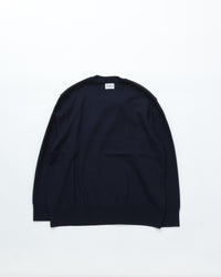 Yonetomi  / WAVE COTTON KNIT PULLOVER 63 NAVY