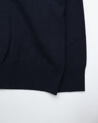 Yonetomi  / WAVE COTTON KNIT PULLOVER 63 NAVY
