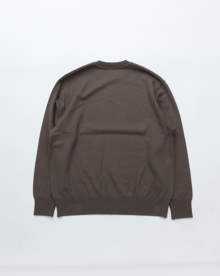 Yonetomi  / WAVE COTTON KNIT PULLOVER 12 GRAY
