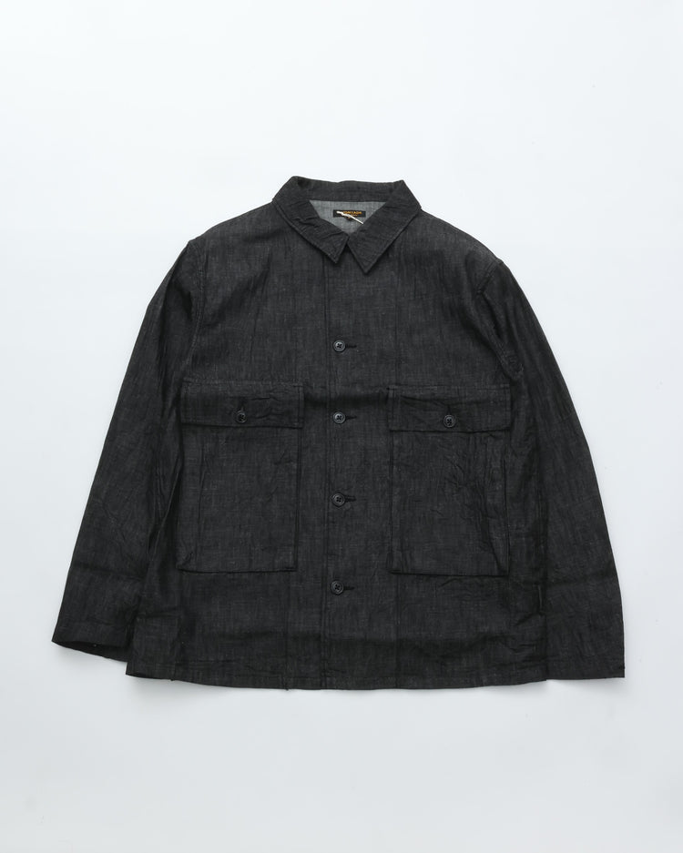 A VONTADE  Naval Utility Jacket - BLACK Denim- #9 BLACK