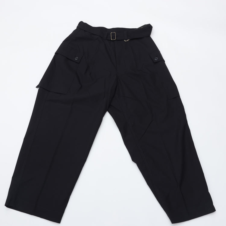 HAVERSACK / High count poplin belted cargo pants