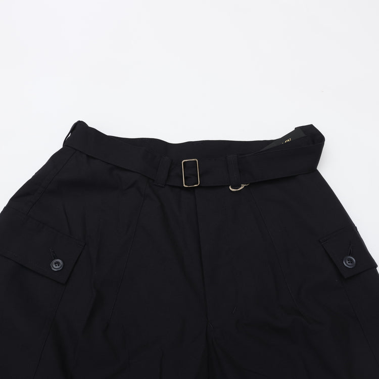 HAVERSACK / High count poplin belted cargo pants