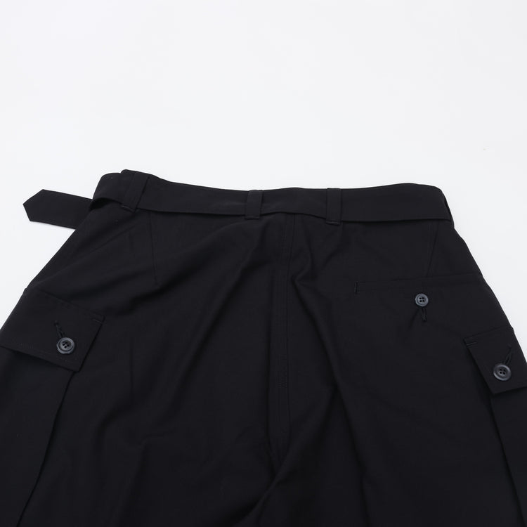 HAVERSACK / High count poplin belted cargo pants