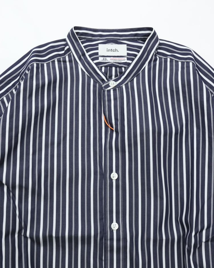 intch.  Arc Officer Shirts THOMAS MASON  NAVY WHITE STRIPE