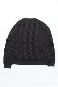 YASHIKI  YSK-25AW-KN03    Fubuki Knit BLACK