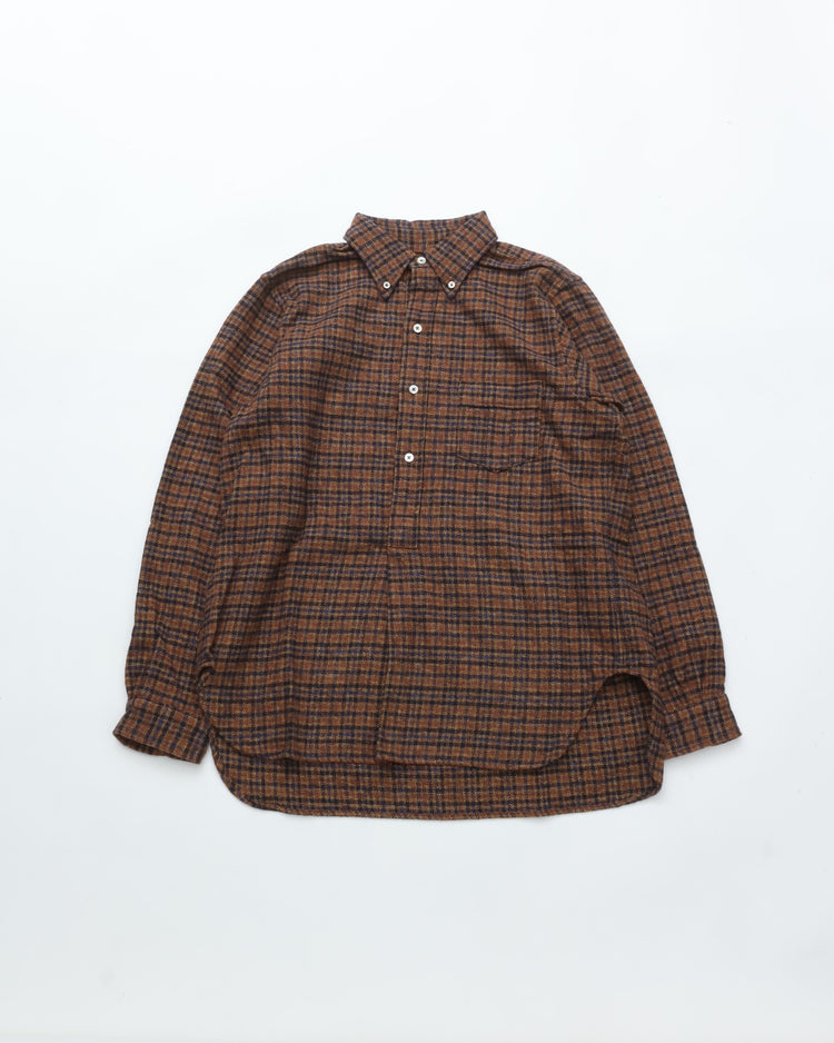 THE CORONA UTILITY CS005 - W.C.W SHIRT PULLOVER / Brown × BLUE